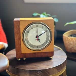 Vintage Wooden Herman Miller Table Clock